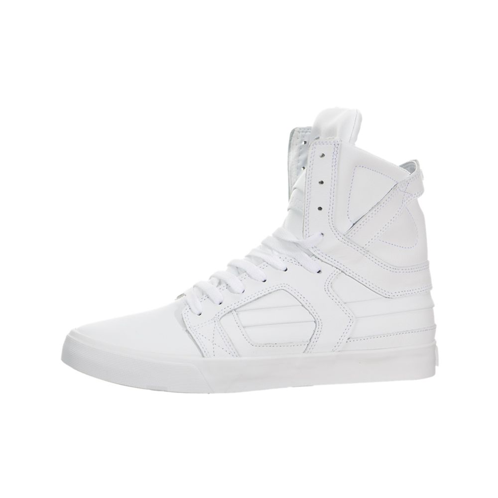 Baskets Montantes Supra SkyTop II Blanche White/White Homme | NGZ-42748083